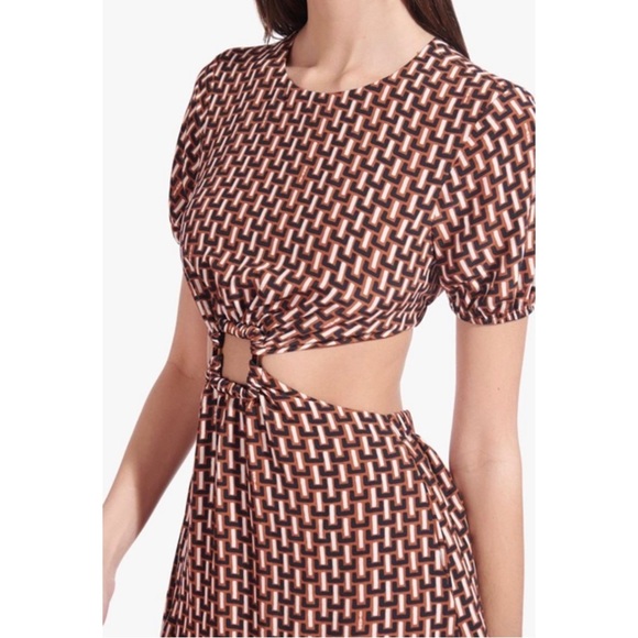NWT STAUD Epona Cutout Printed Jersey Mini Dress M - Picture 6 of 11